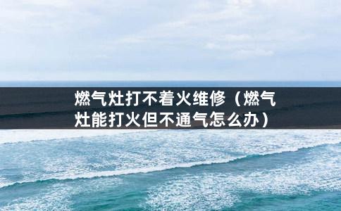 燃气灶打不着火维修（燃气灶能打火但不通气怎么办）_http://www.gwlian.com_维修_第1张